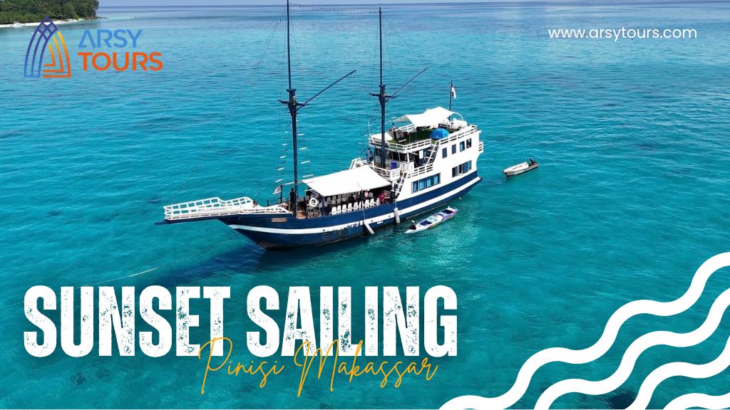 Sunset Sailing Trip Kapal Pinisi Makassar